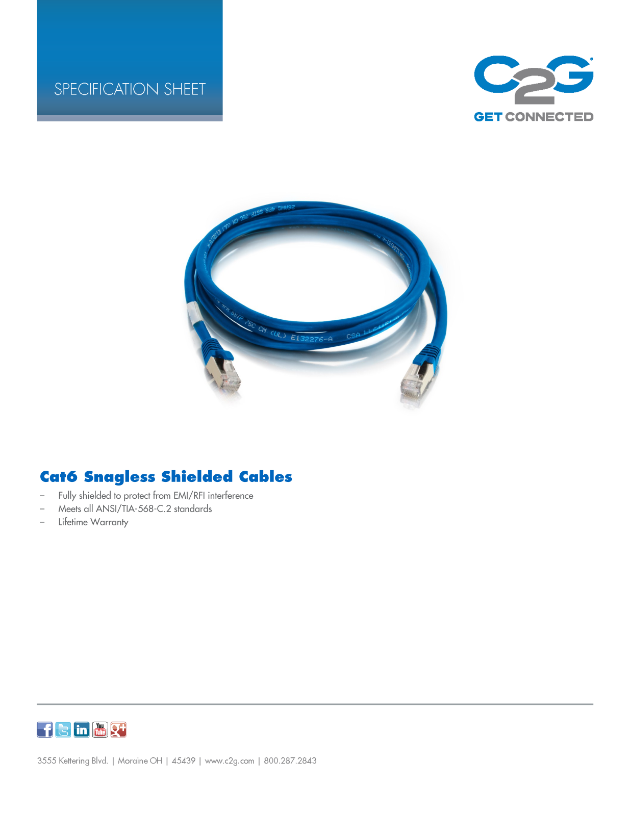 Cables To Go 00807 Specifications