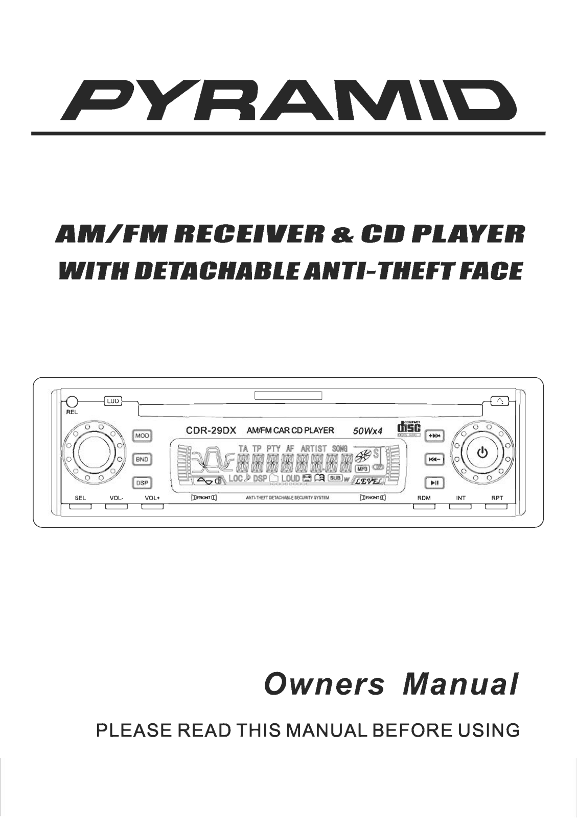 Pyramid CDR29DX User Manual