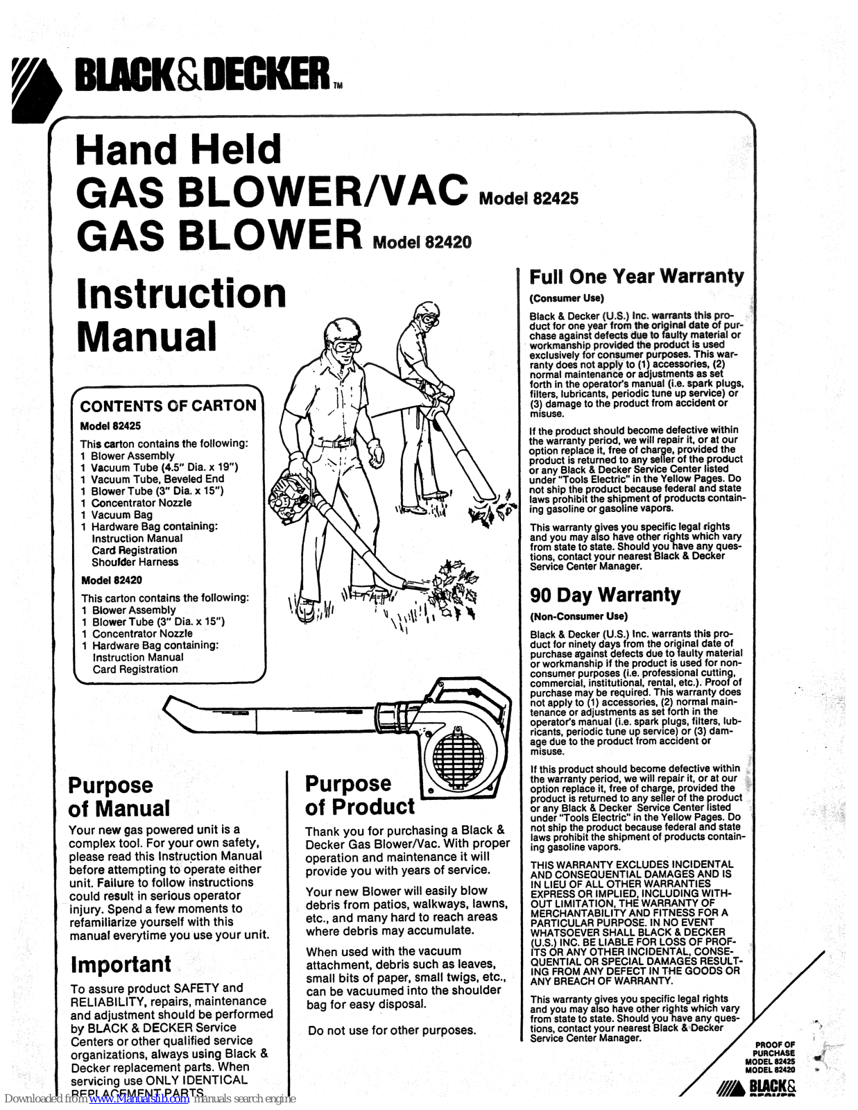 Black & Decker 82425, 82420 Instruction Manual - ManualMachine.com