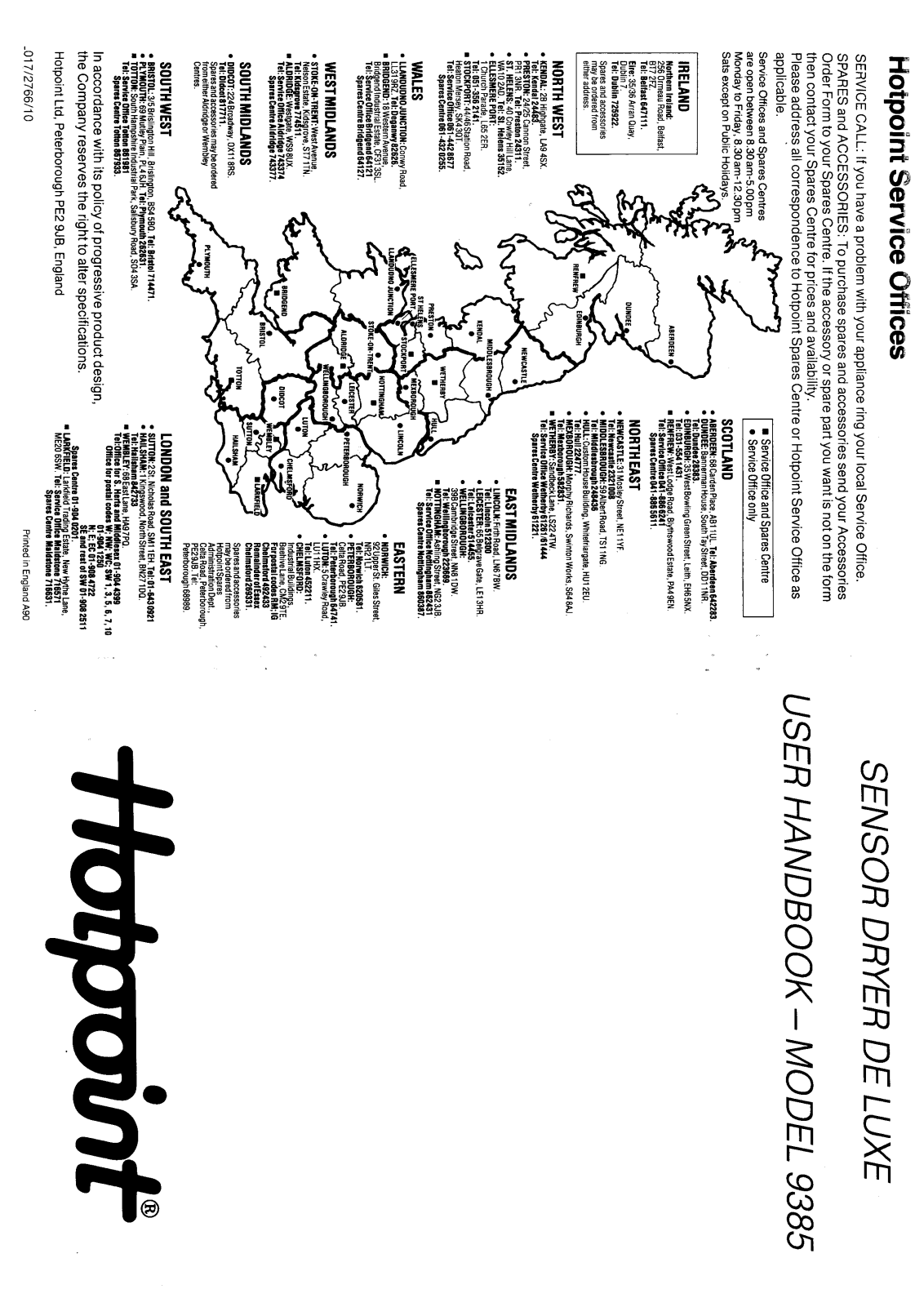 Hotpoint-Ariston HB9385 User Manual