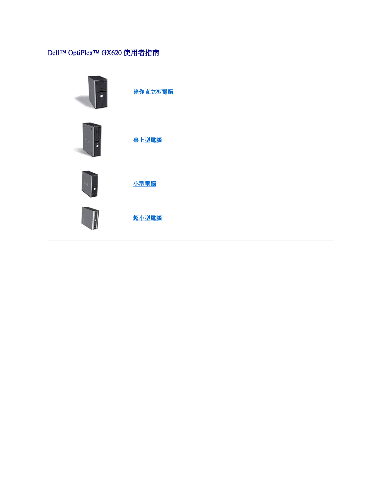 Dell OptiPlex GX620 User Manual