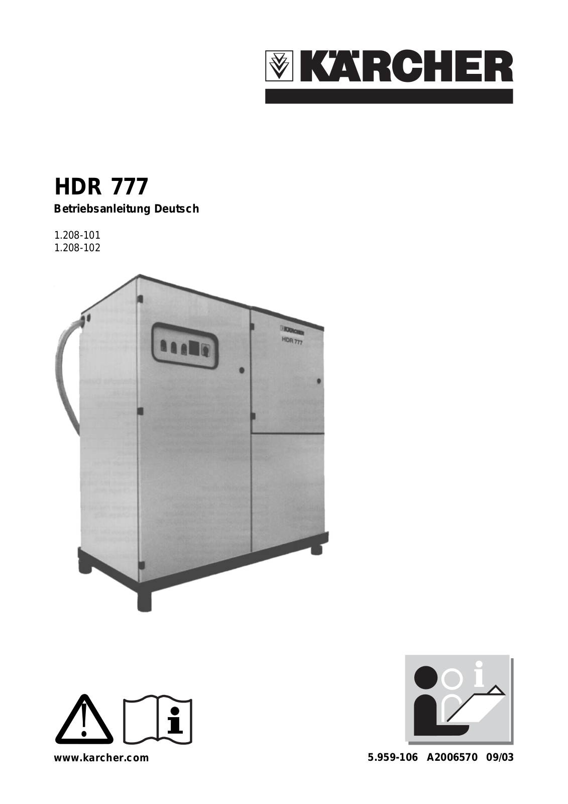 Karcher HDR777-VA User Manual