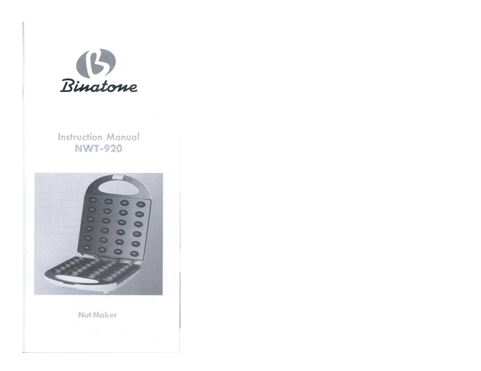 Binatone NWT 920 User Manual