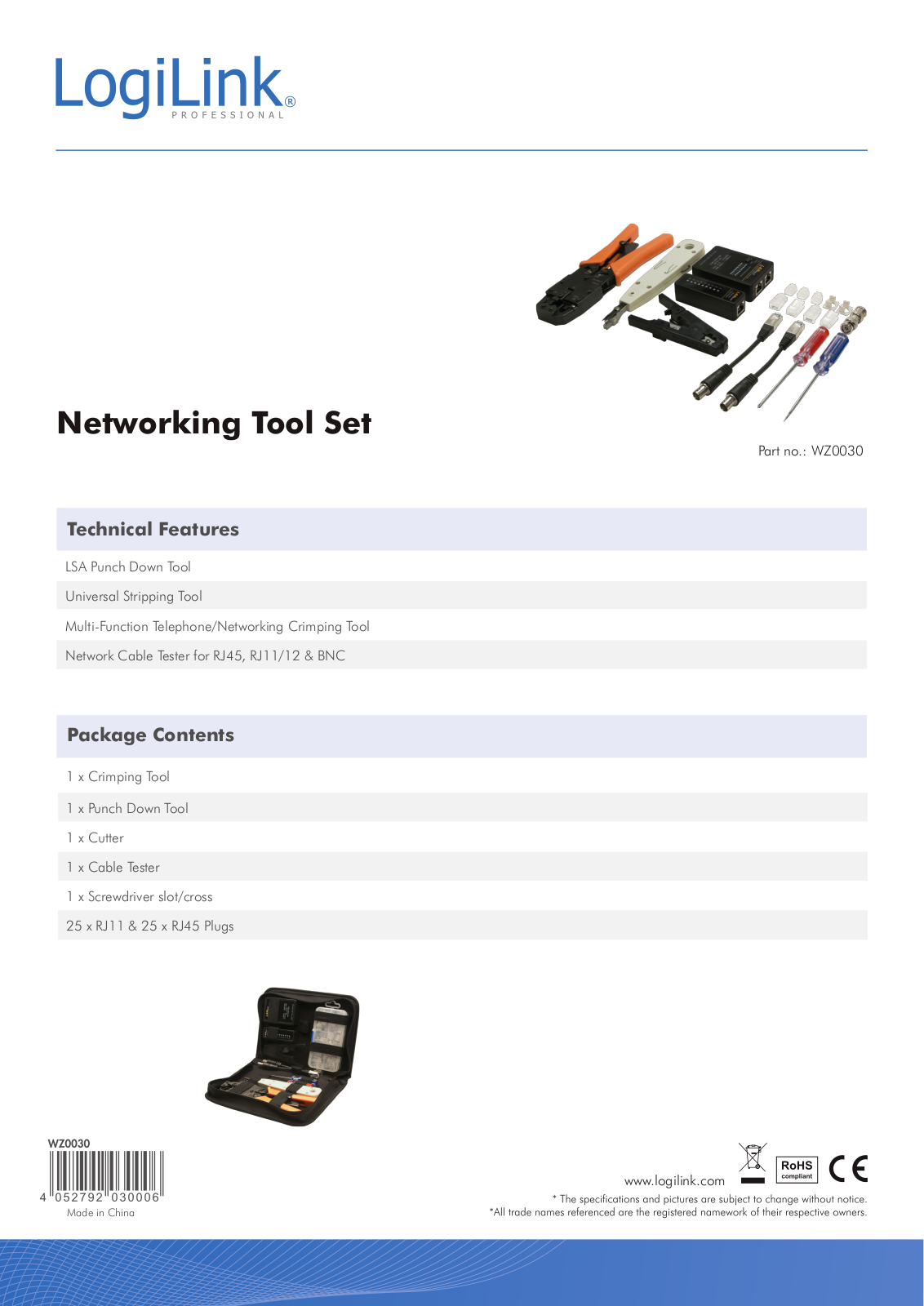 LogiLink WZ0030 User Manual