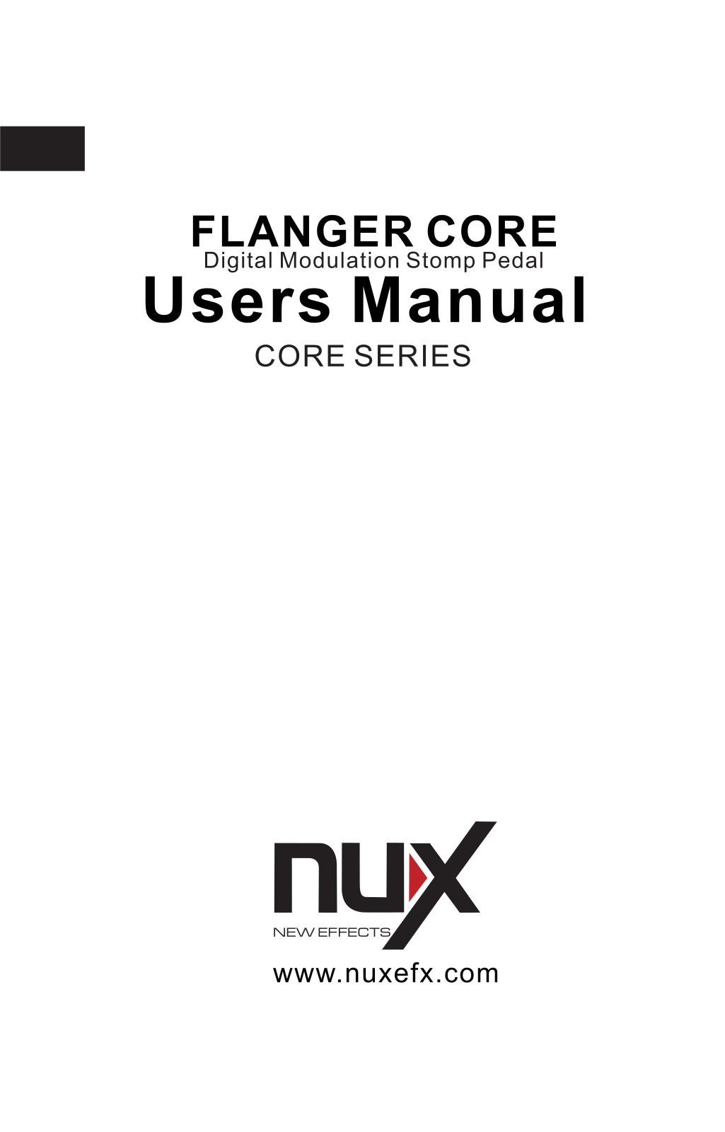 nux Flanger Core User Manual