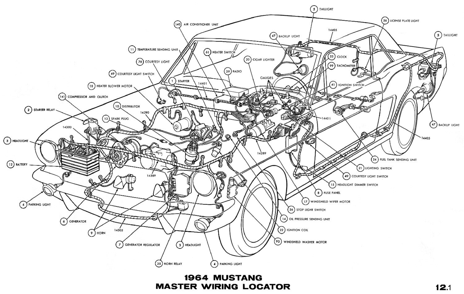 Ford 1964 mustang schematic