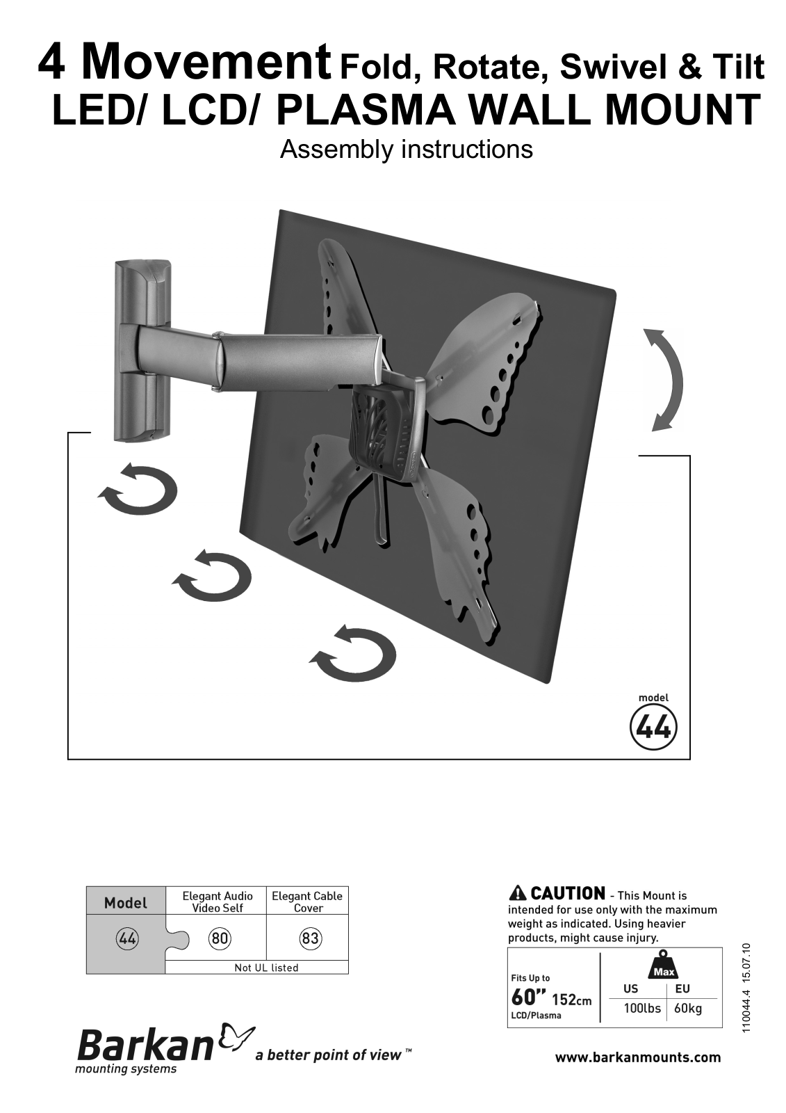 Barkan 44 User Manual