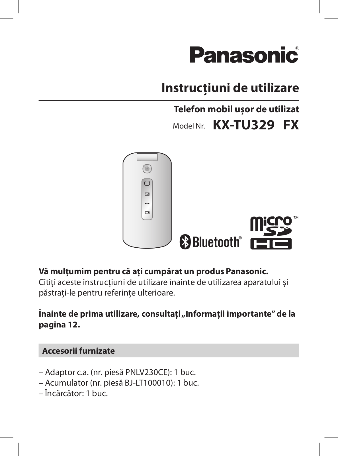 Panasonic KX-TU329FX User Manual