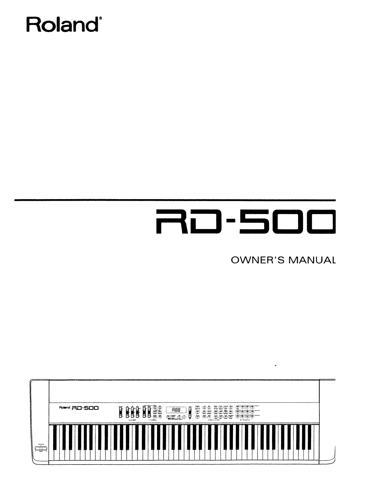 Roland RD-500 User Manual