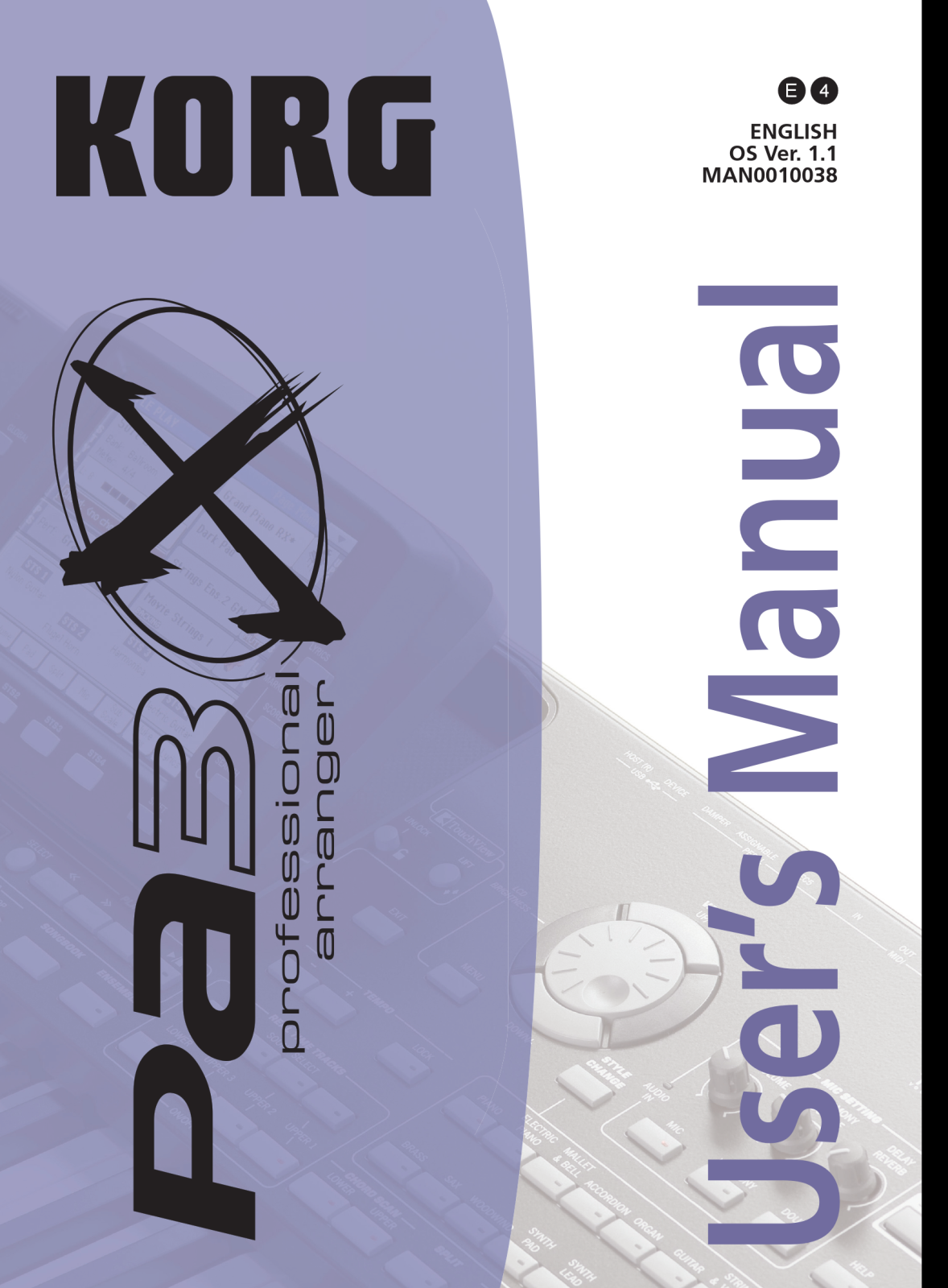Korg Pa3X User Manual