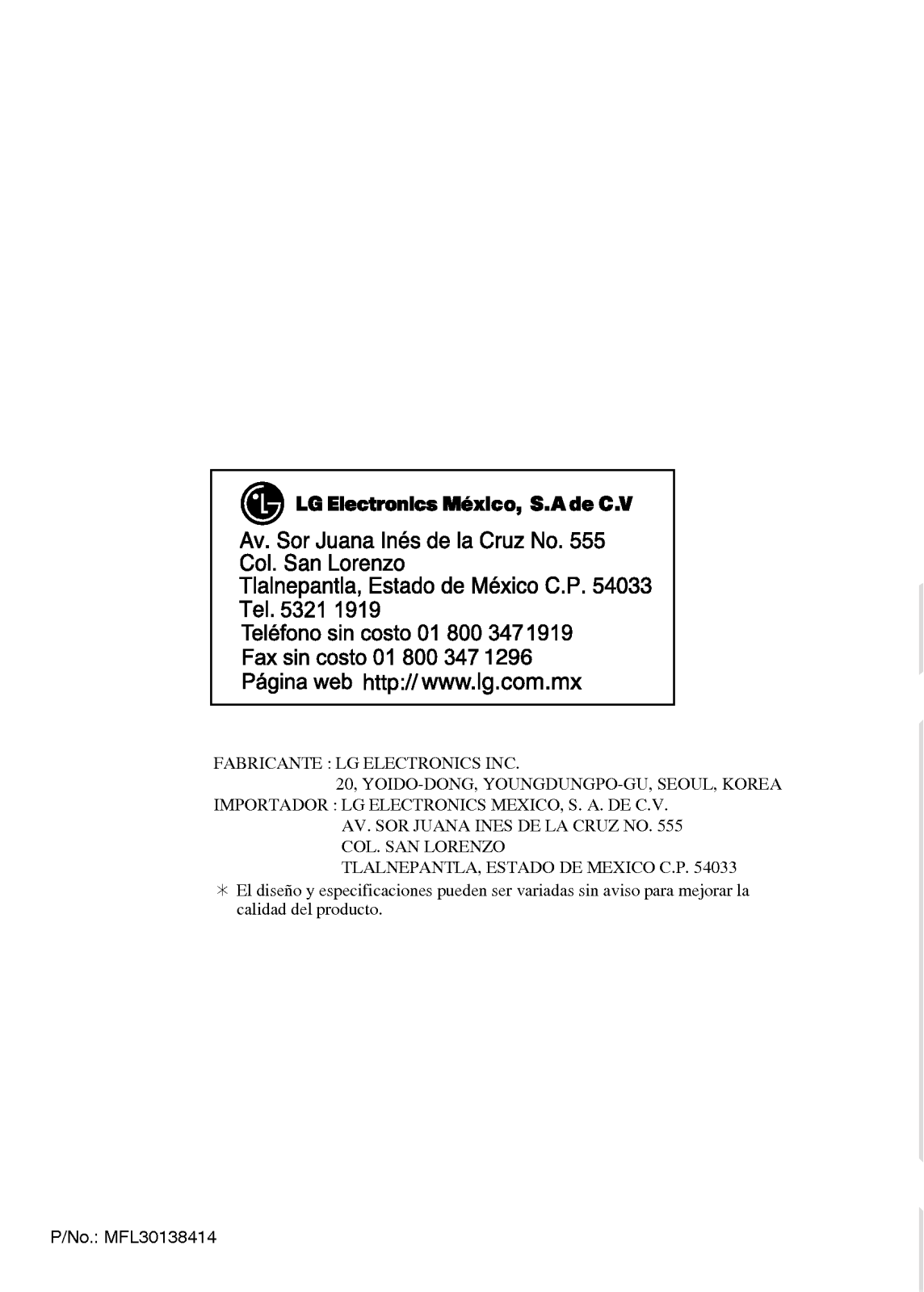LG WD-11275BD Owner's Manual