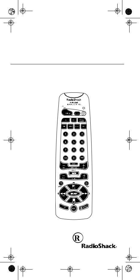 Radioshack 6-IN-1 REMOTE Manual