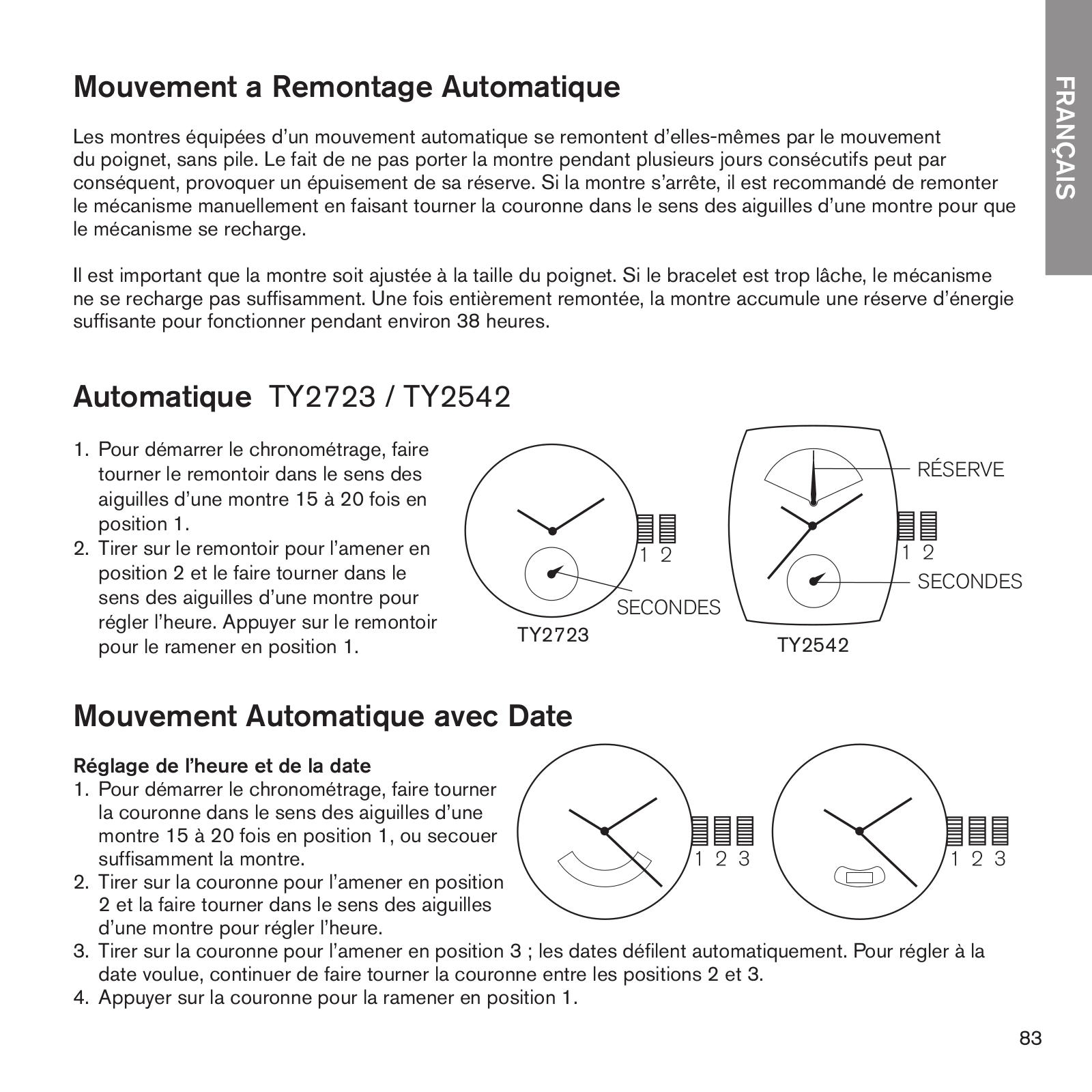 FOSSIL TY2723 User Manual