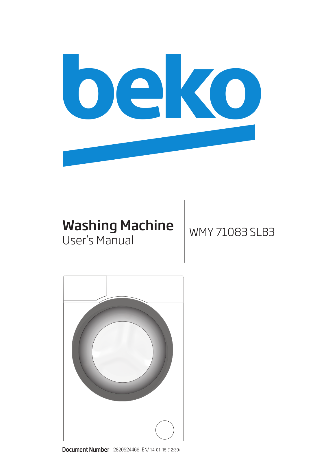 Beko WMY 71083 SLB3 User manual