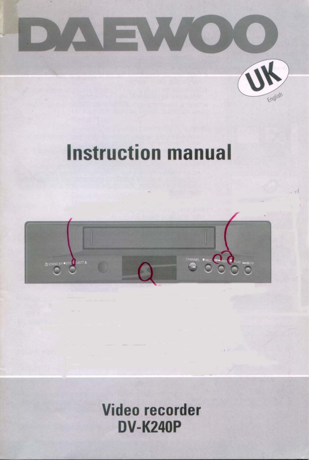 Daewoo DV-K240P User Manual