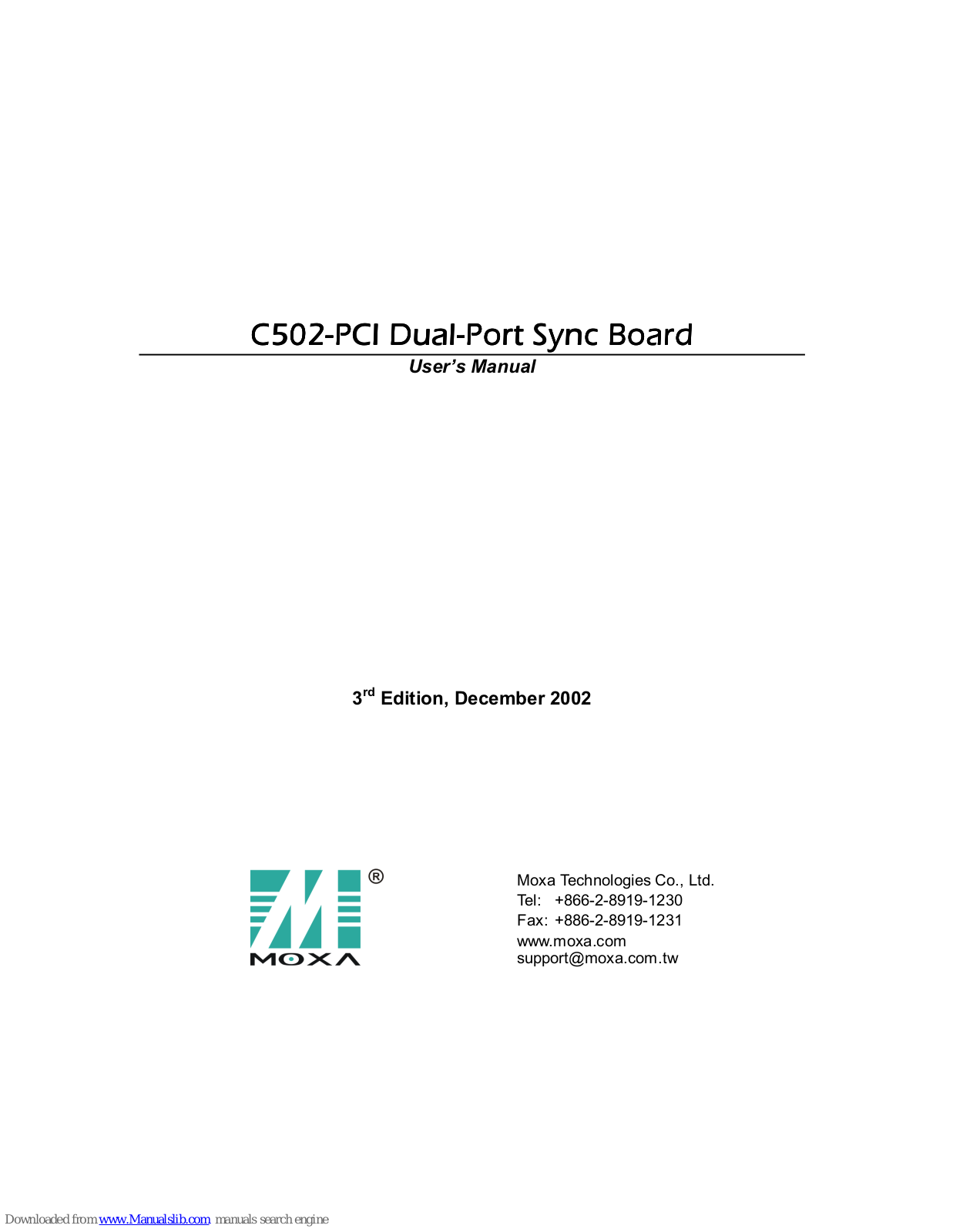 Moxa Technologies C502 User Manual