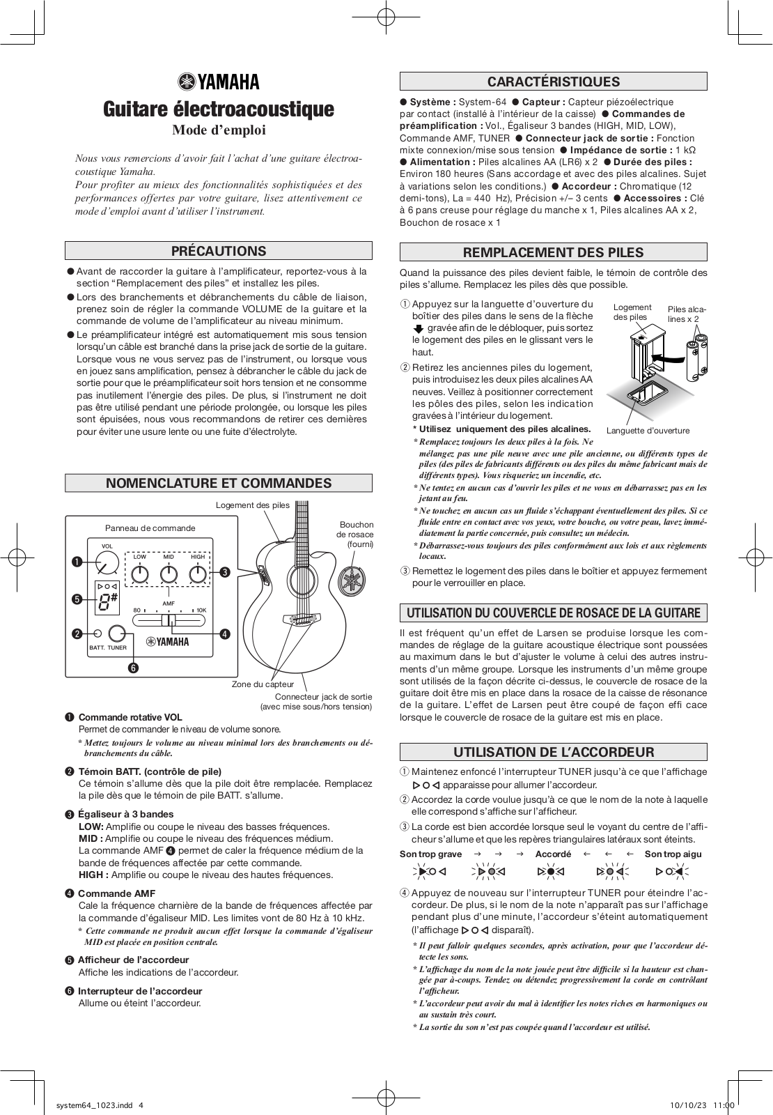 YAMAHA APX700IIL, CPX700II User Manual