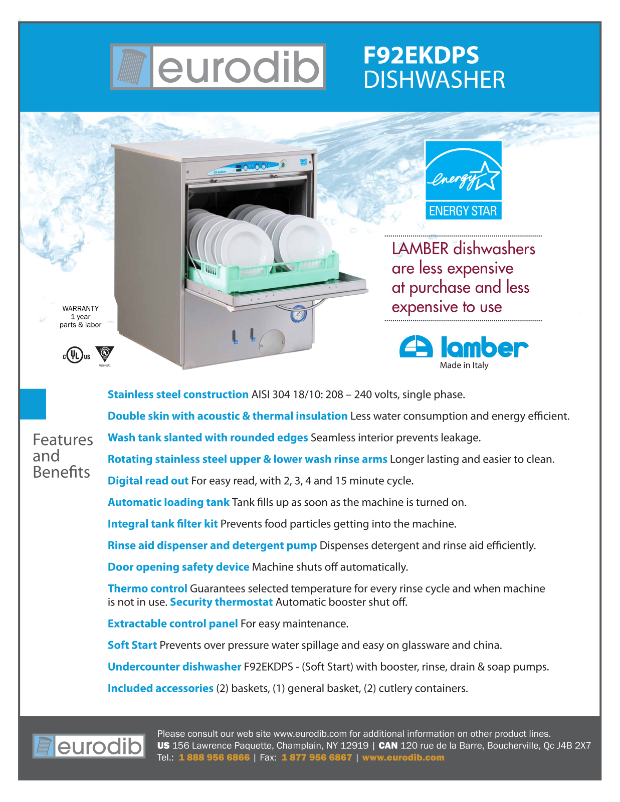 Lamber F92EKDPS User Manual