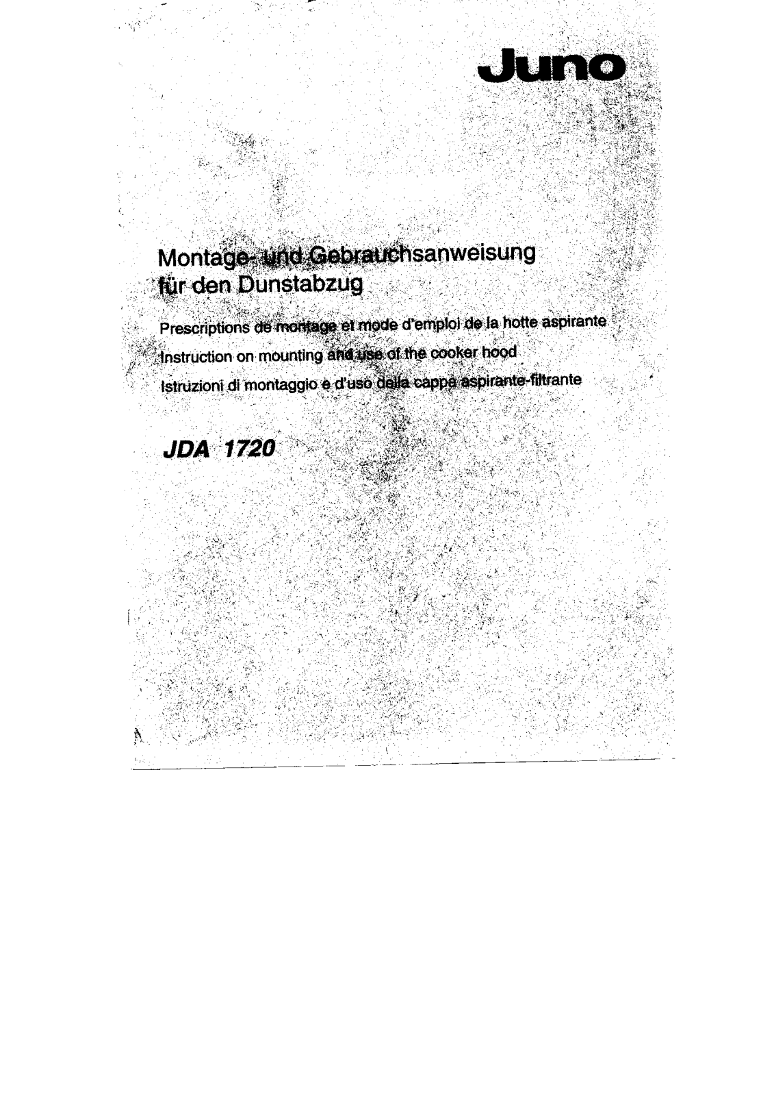 Juno JDA 1720 User Manual