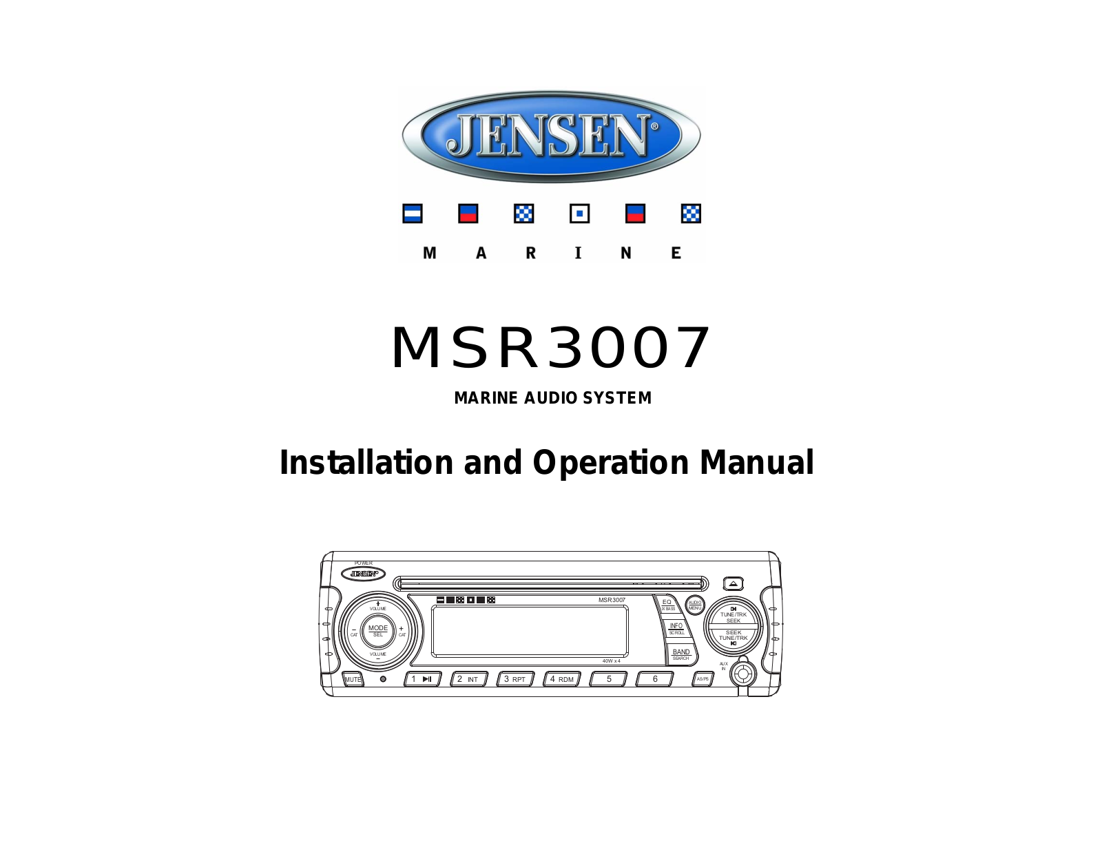 ASA MSR3007 User Manual