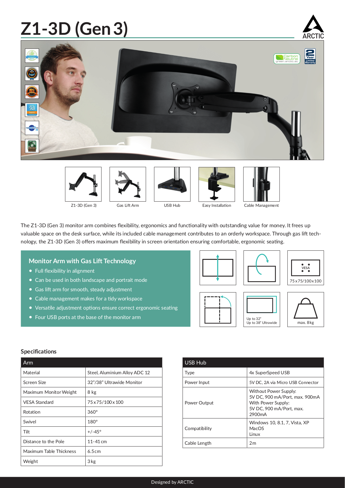 Arctic Z1-3D Gen 3 User Manual