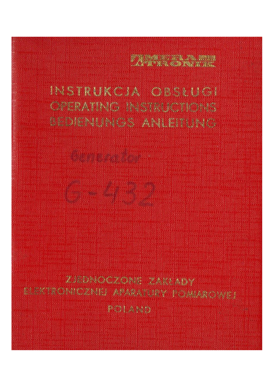 Polskie G432 User Manual