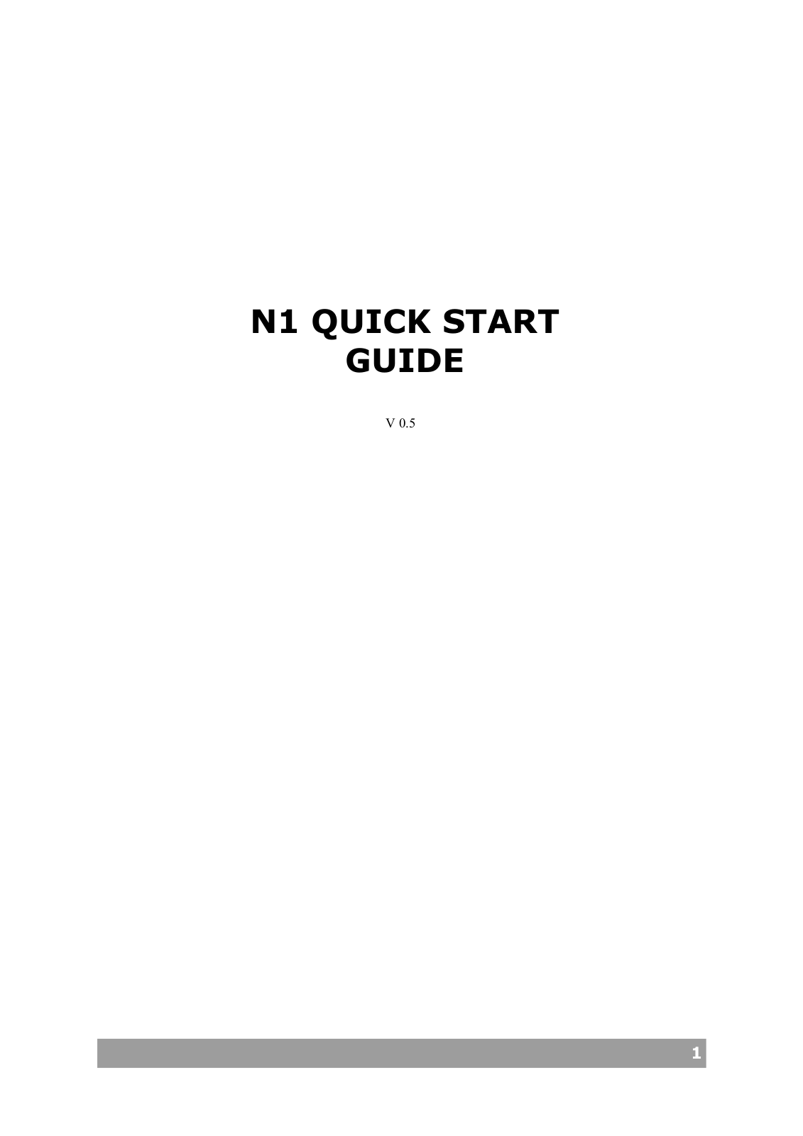 Neonode N1 User Manual