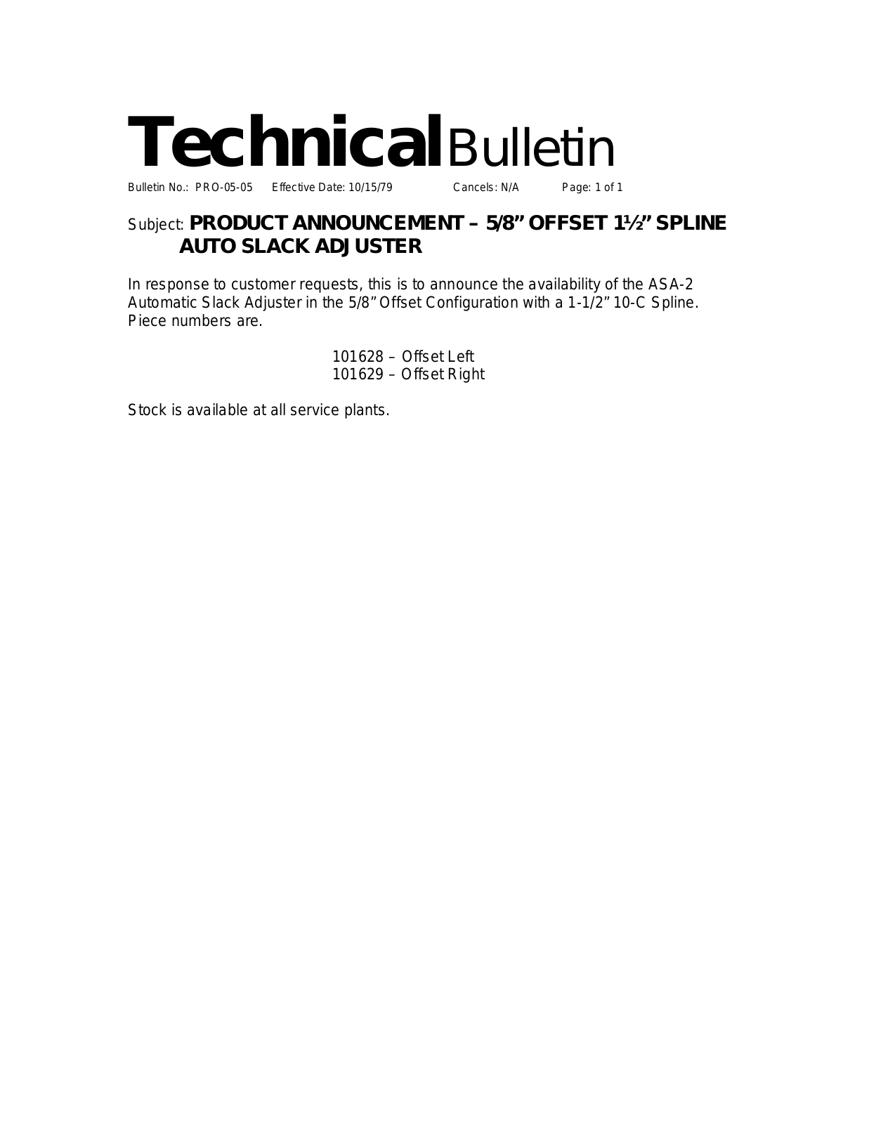 BENDIX TCH-005-005 User Manual