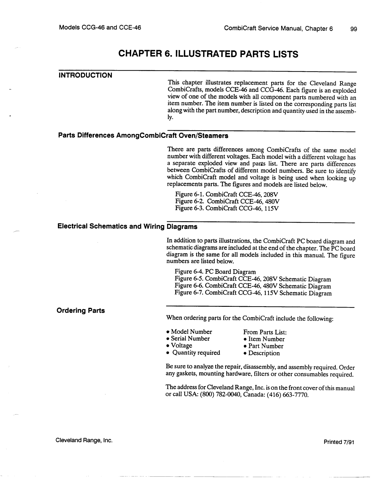 Cleveland CCE-46 Parts List