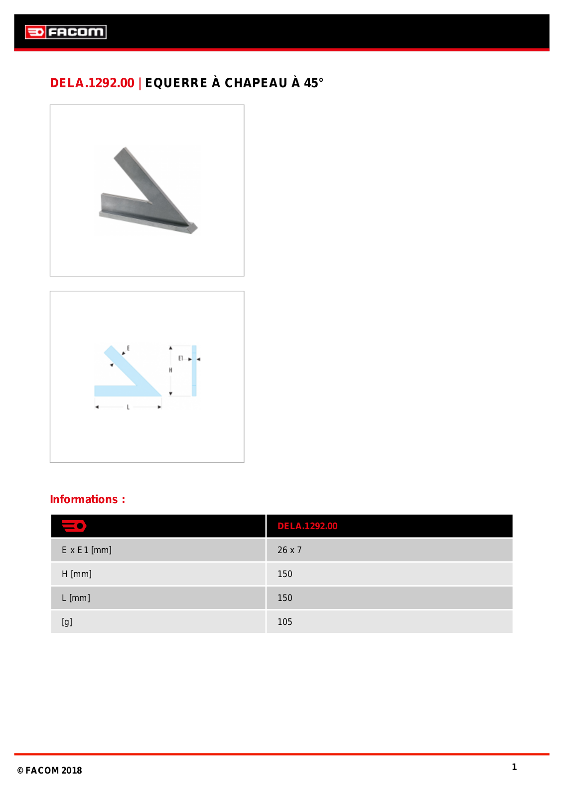 Facom DELA.1292.00 Specification - ManualMachine.com