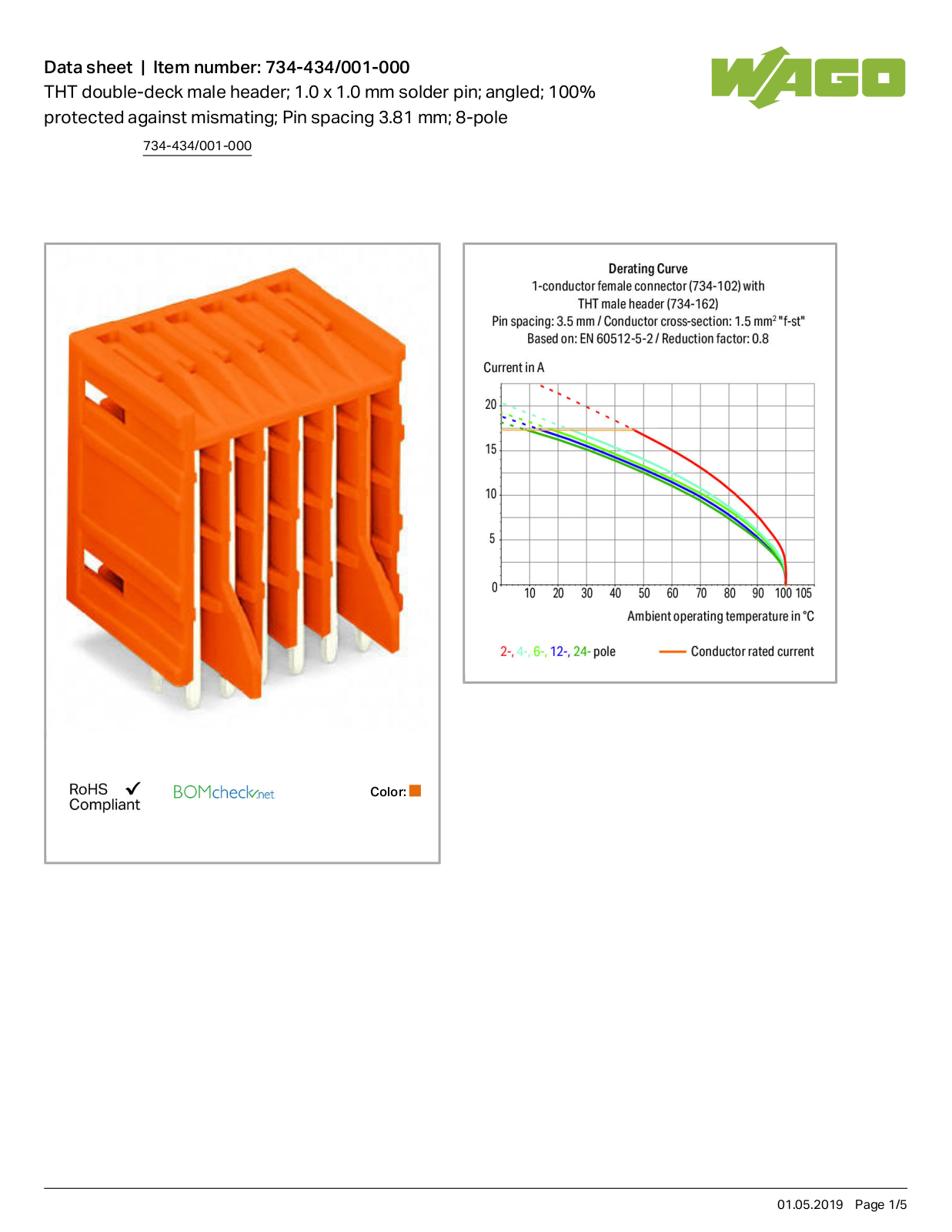 Wago 734-434/001-000 Data Sheet