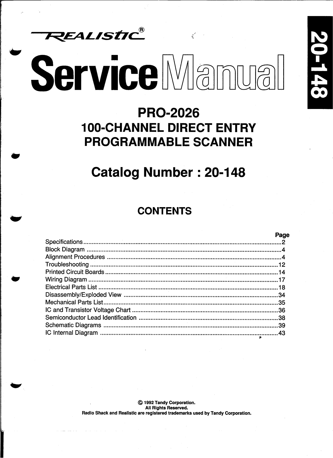 Tandy PRO-2026 User Manual