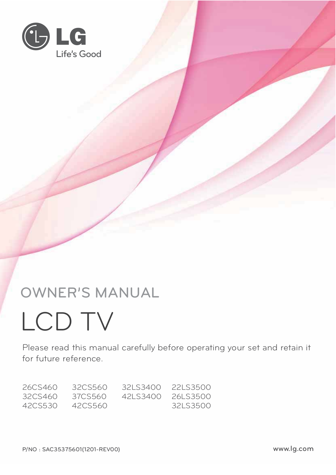 LG 42LS3400UA User Manual