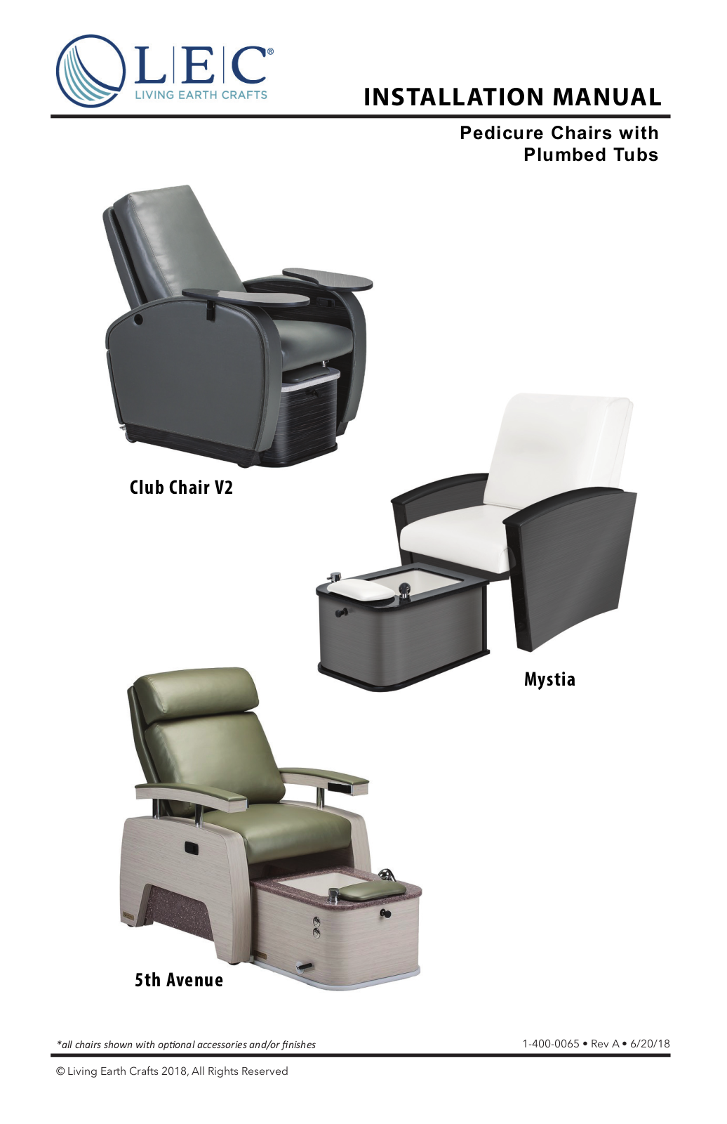 Lec Club Chair V2, Mystia, 5th Avenue Installation Manual - ManualMachine.com
