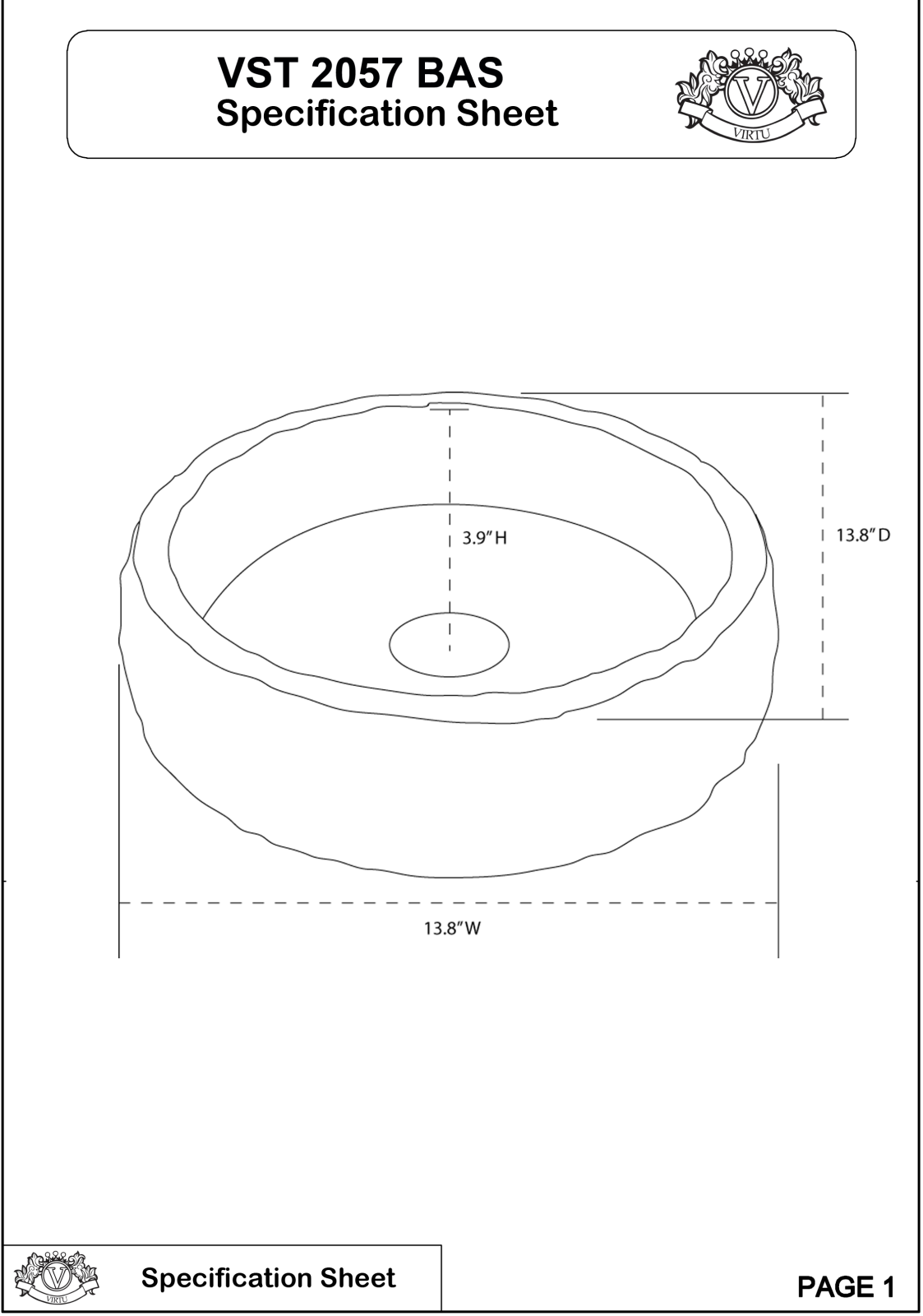 Virtu USA VTU1398 Specifications - ManualMachine.com