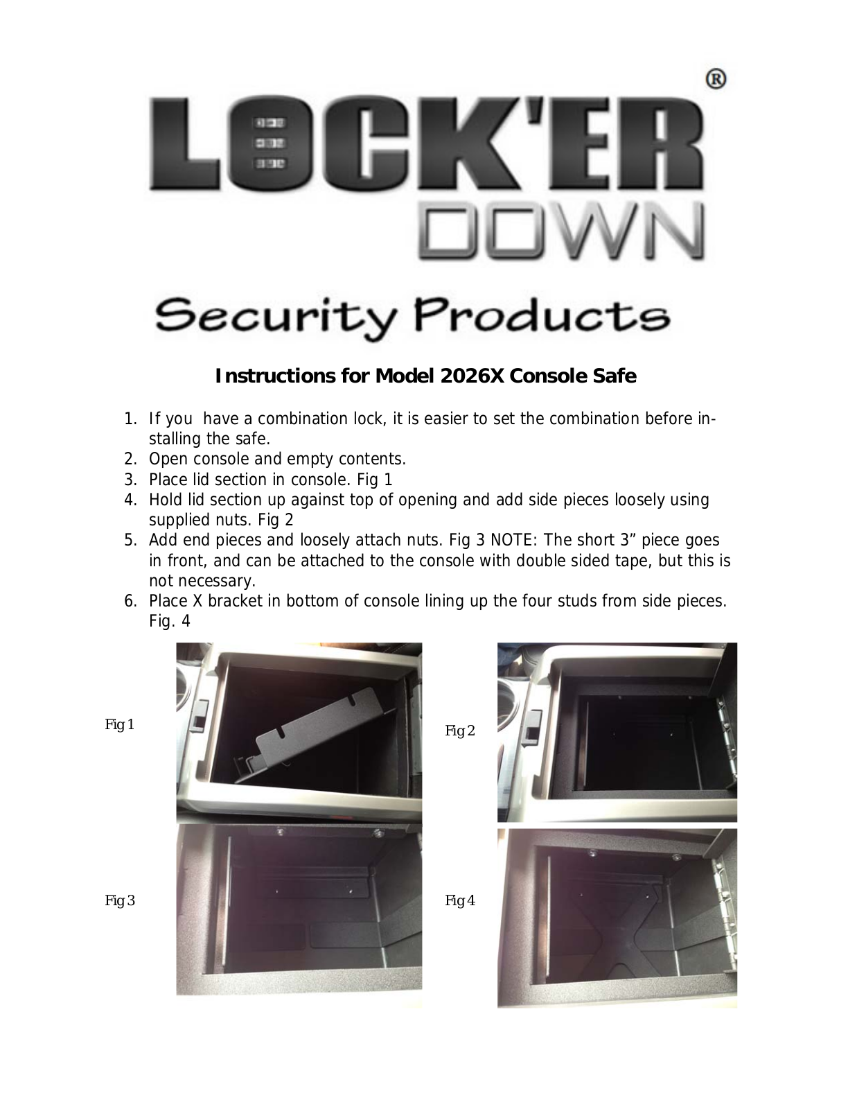 Lock'er Down LD 2026X User Manual - ManualMachine.com