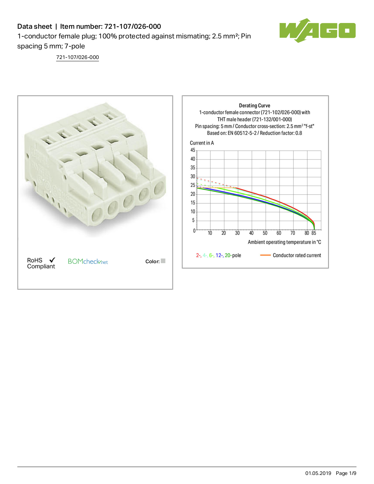 Wago 721-107/026-000 Data Sheet