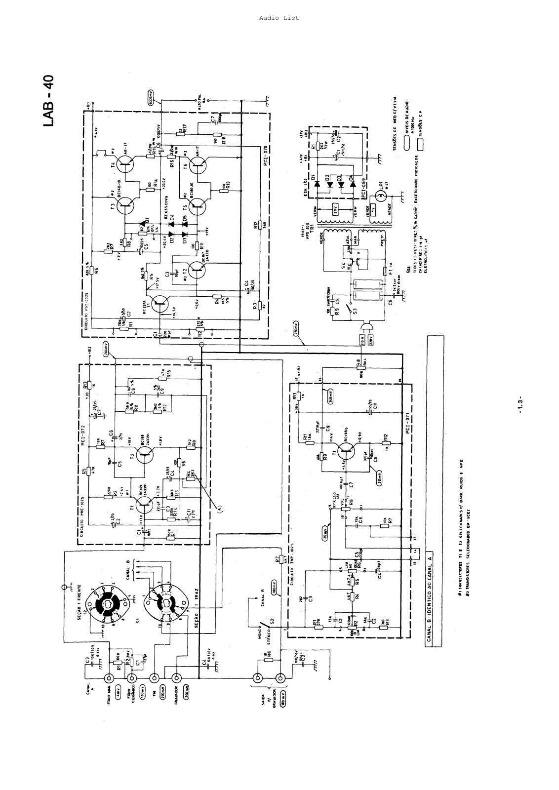 Gradiente LAB-40 Schematic