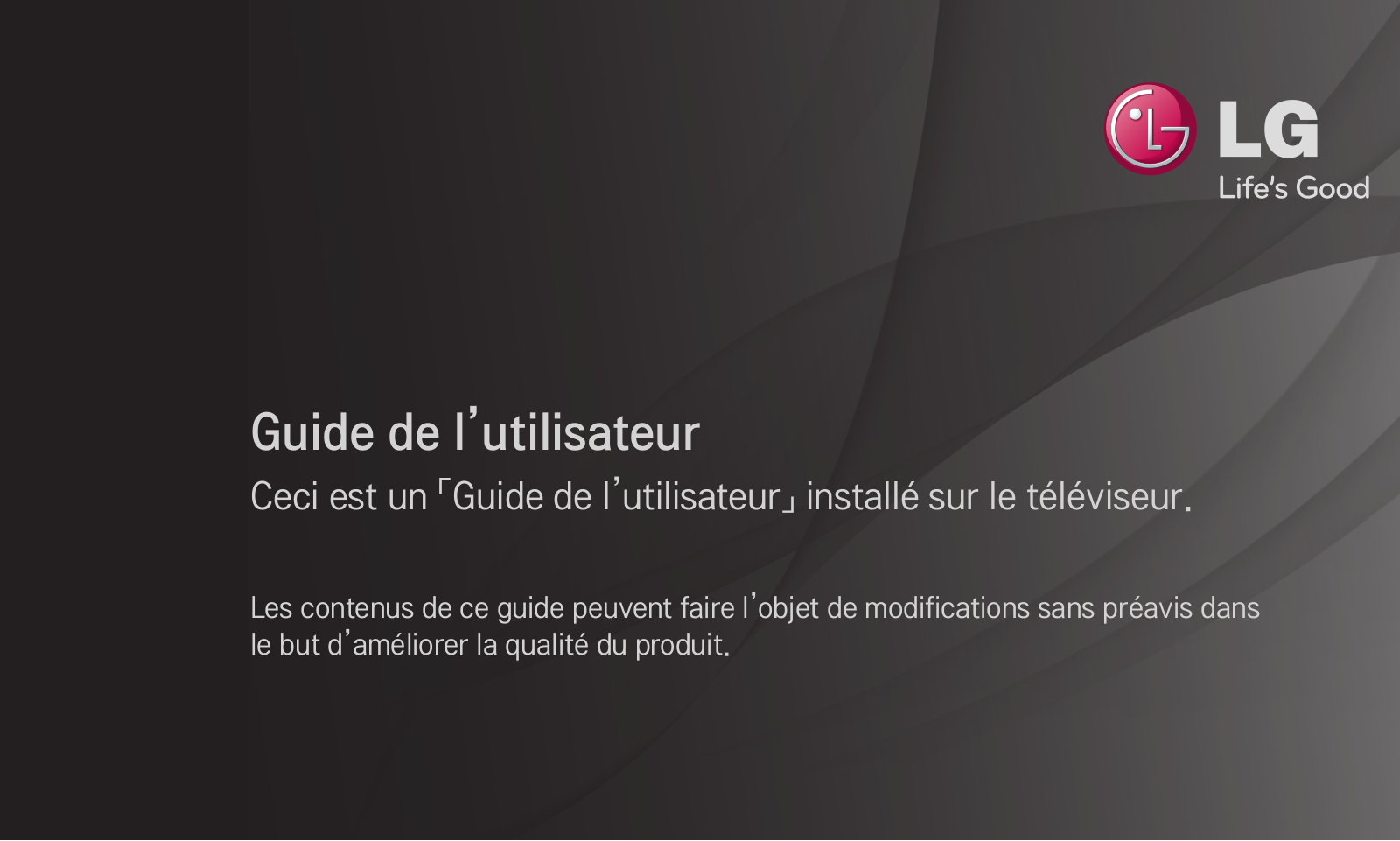 LG 55LS5700 User Guide