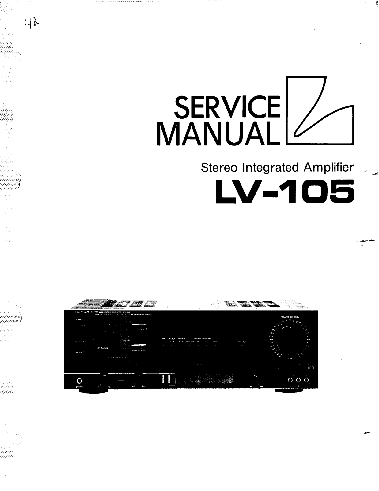 Luxman LV-105 Service manual