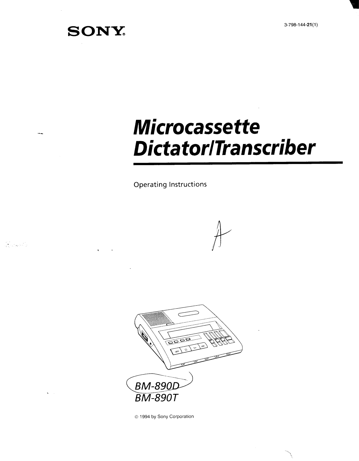 Sony BM-890D User Manual