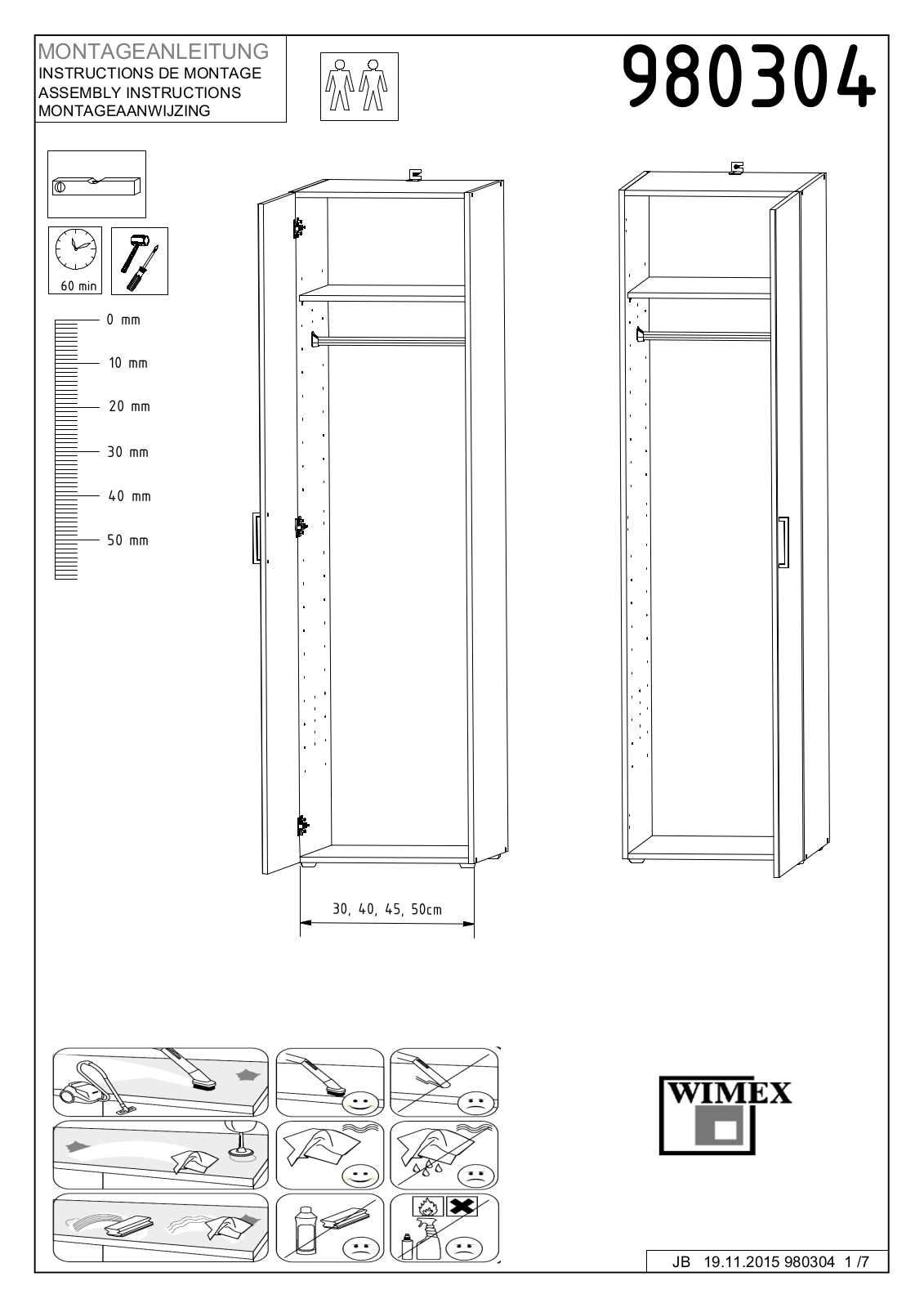 Wimex 980304 Assembly instructions