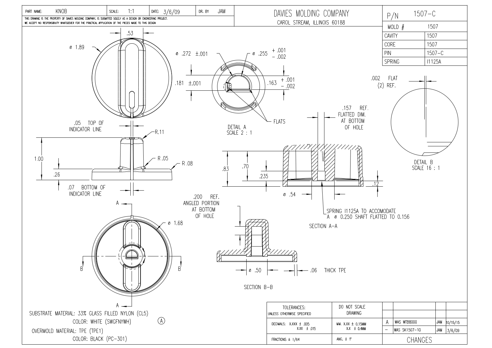 Davies Molding 1507-C Reference Drawing