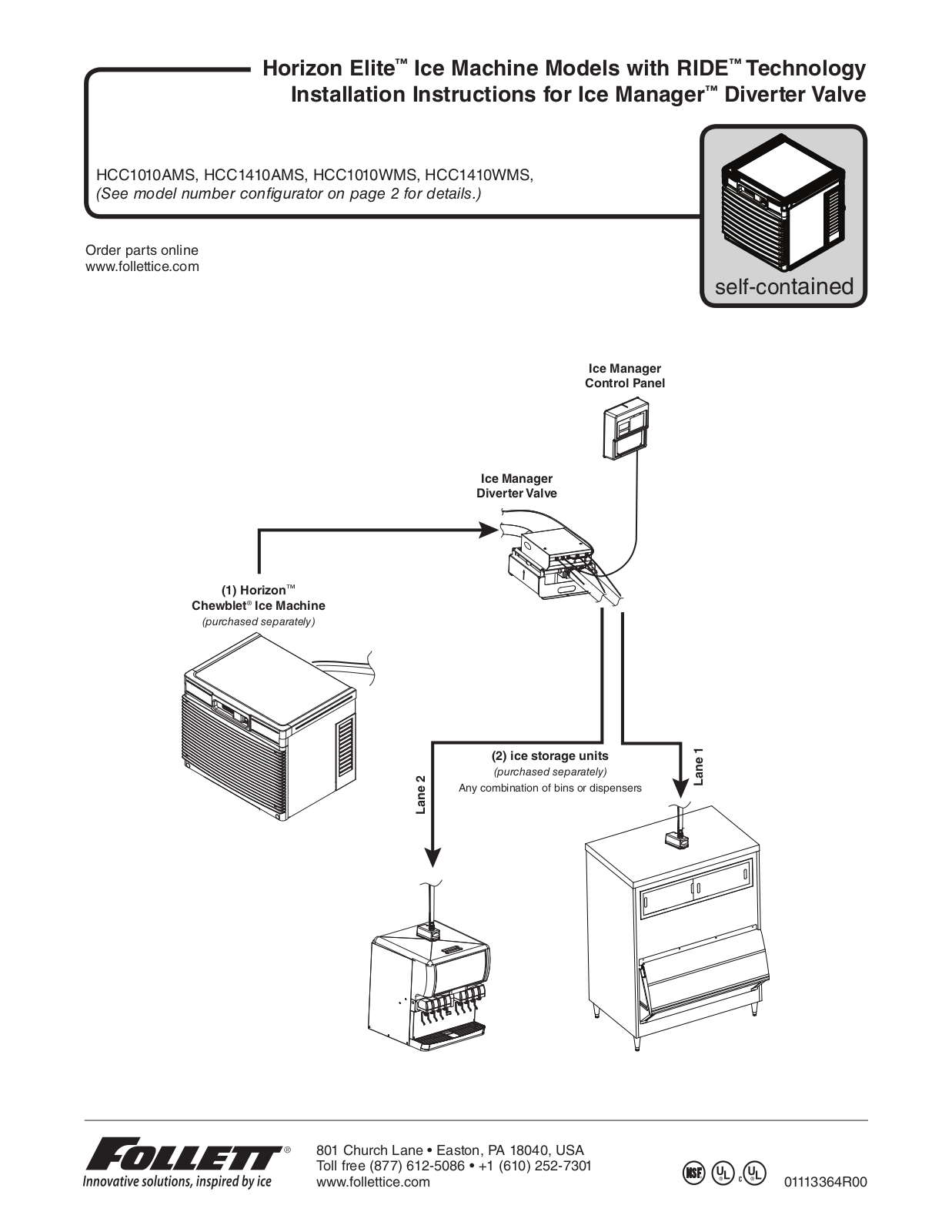 Follett HCC1010AMS Installation  Manual