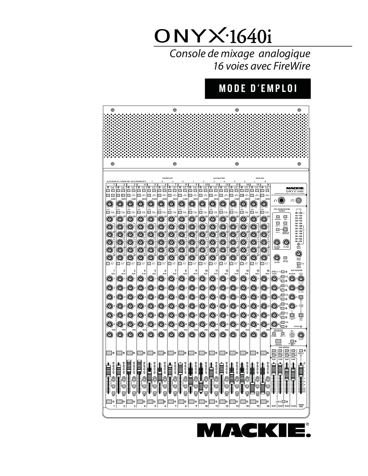 Mackie Onyx 1640i User Manual