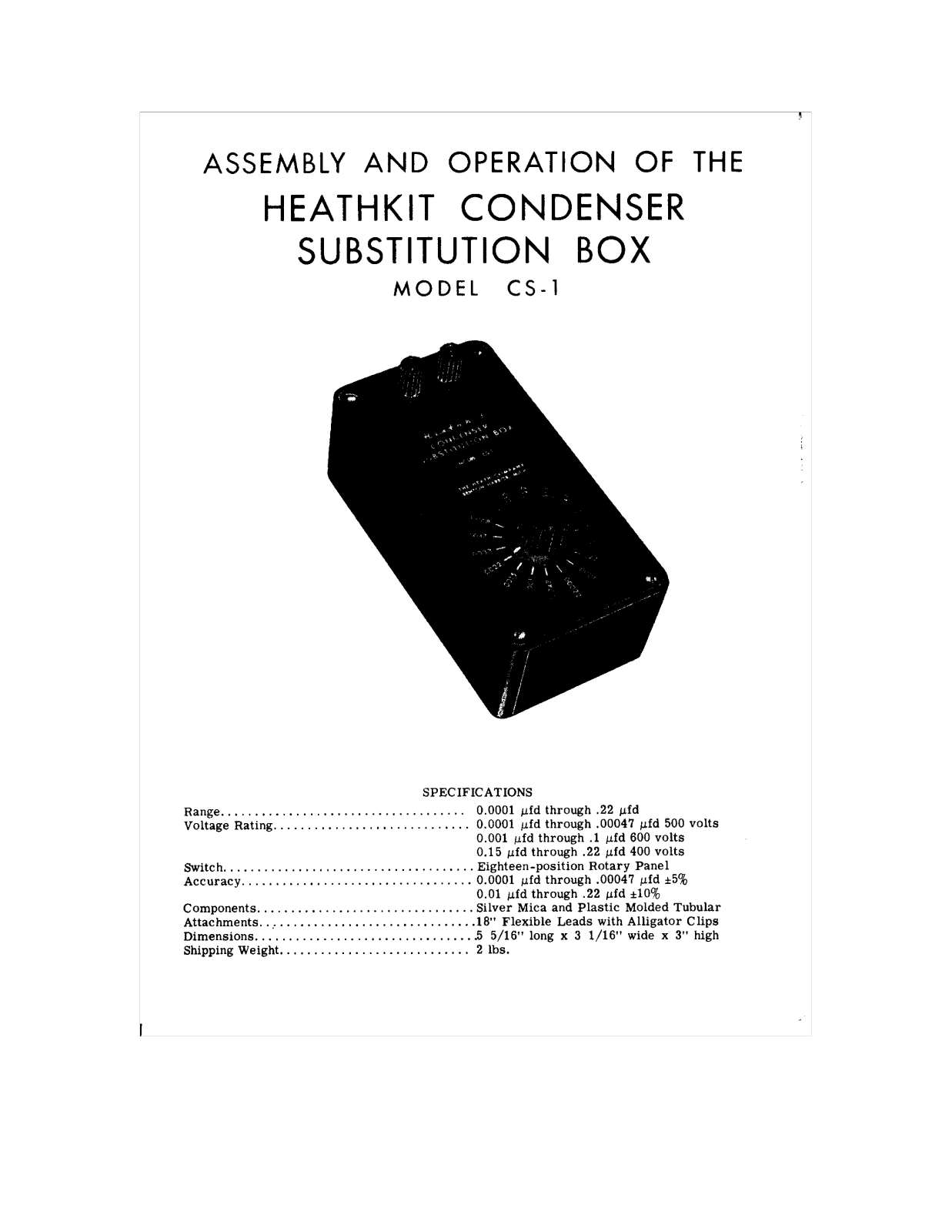 Heathkit CS-1 User Guide