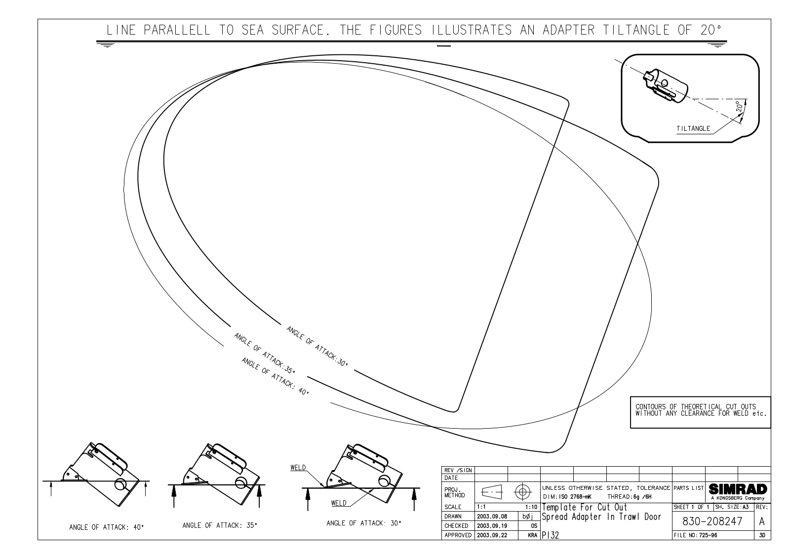 Simrad PI SPREAD ADAPTER Schematics