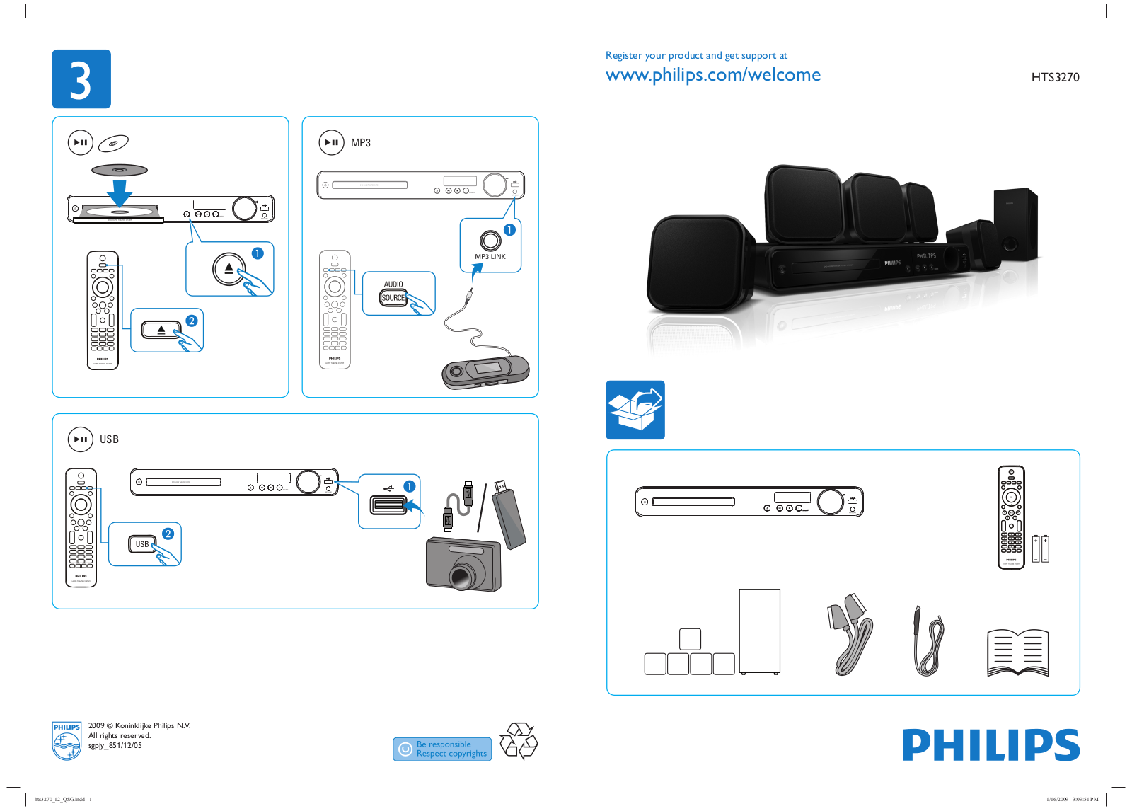 Philips HTS3270 User Manual