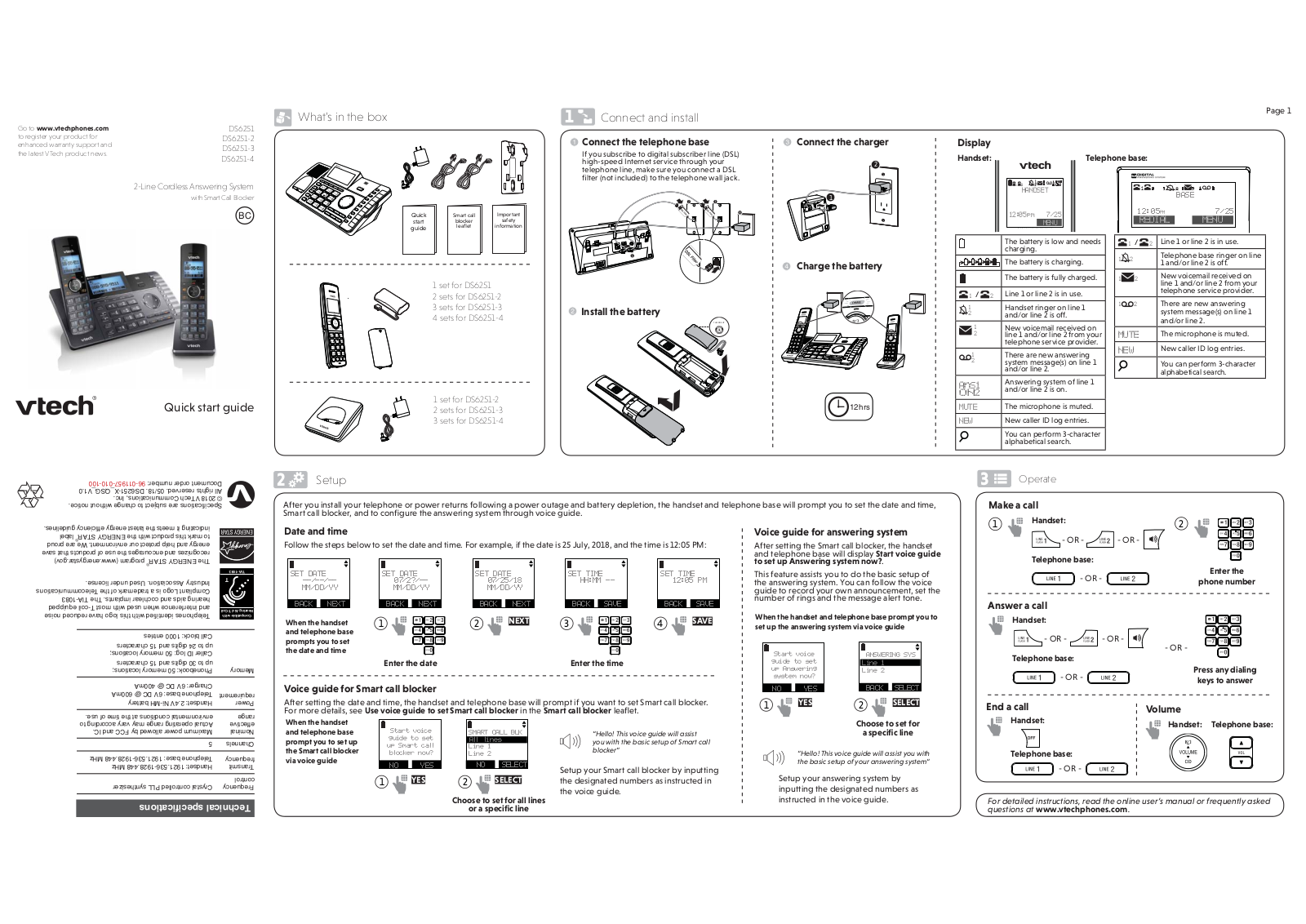 VTech Telecommunications 80 1375 00 User Manual