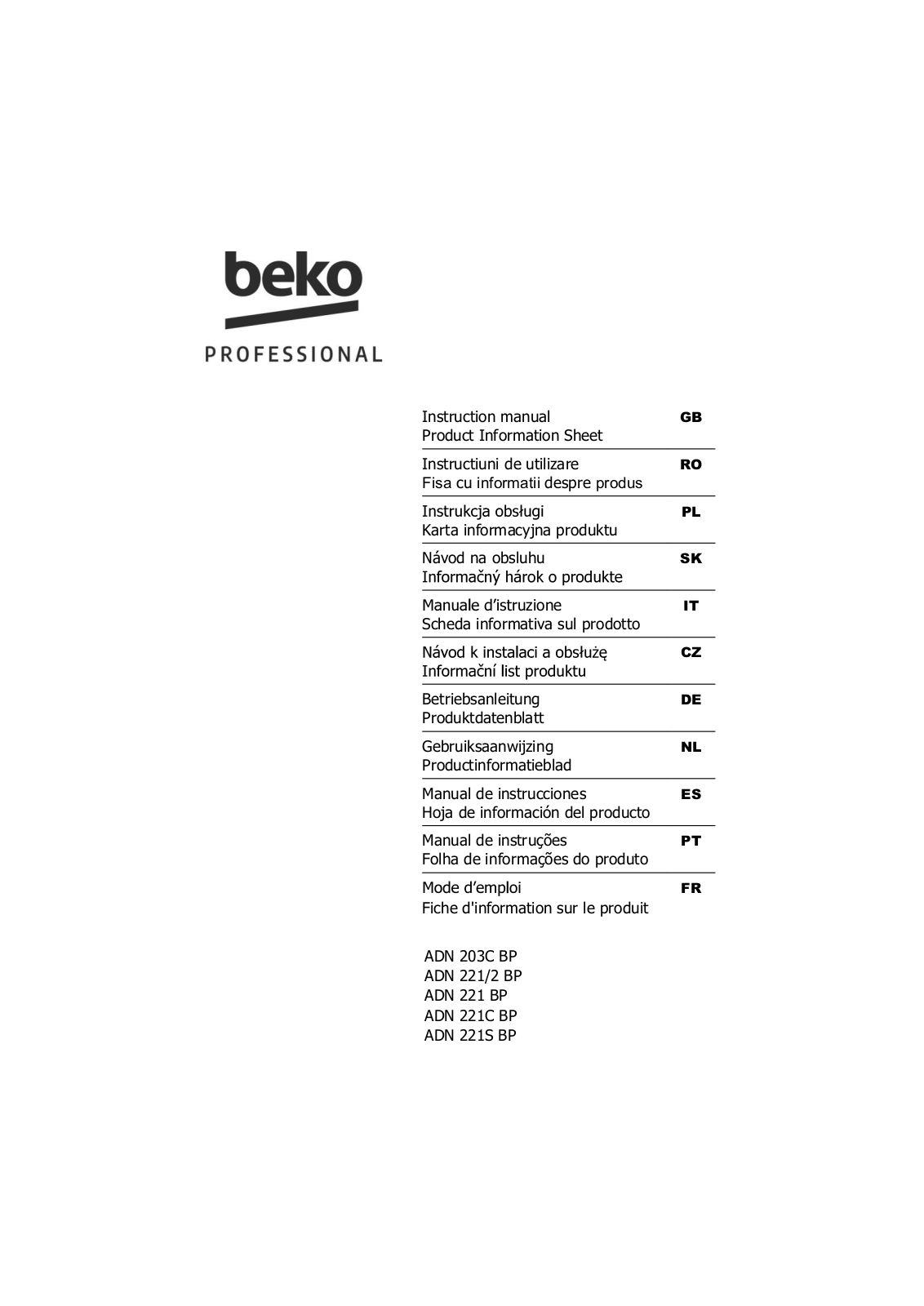 BEKO ADN 203C BP User guide - ManualMachine.com